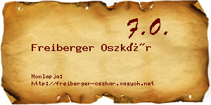 Freiberger Oszkár névjegykártya